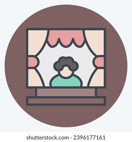 Icon Performance. related to Theatre Gradient symbol. color mate style. simple design editable. simple illustration