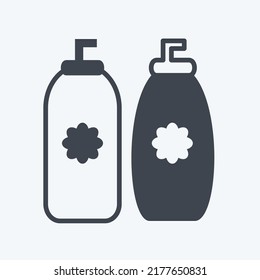 Icon Perfume Bottles. suitable for Spa symbol. glyph style. simple design editable. design template vector. simple symbol illustration