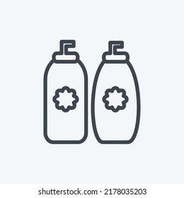 Icon Perfume Bottles. suitable for Spa symbol. line style. simple design editable. design template vector. simple symbol illustration