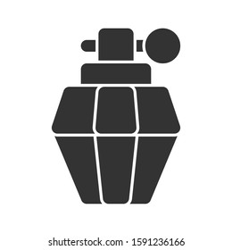 Icon perfume in glyph style. vector illustration and editable stroke. Isolated on white background.