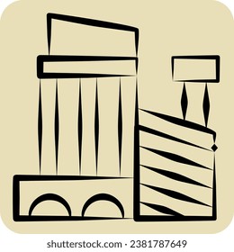 Icon Pergamum. related to Turkey symbol. hand drawn style. simple design editable. simple illustration