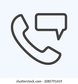 Icon Perm Phone Massage - Line Style - Simple illustration,Editable stroke,Design template vector, Good for prints, posters, advertisements, announcements, info graphics, etc.