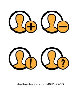 icon of a person for adding contact friend vector