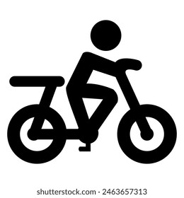icon person biking, illustration person biking vector, silhouette person biking,vector with high resolution