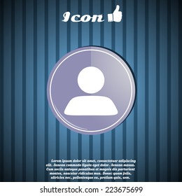 Icon person as a button. Made in vector