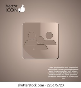 Icon person as a button. Made in vector