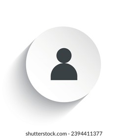 An icon person with the circle background plus the shadow behind of it.