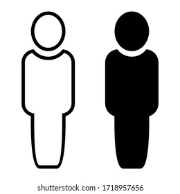  
icon of person in a flat style, with a white background