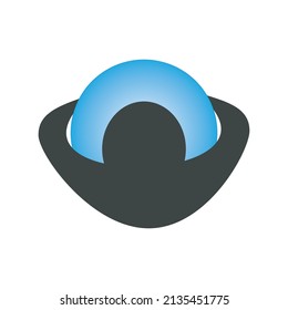 icon of a person hugging the world on a white background