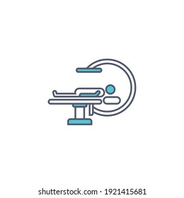 icon of a person lying in the surgery room for logo hospital 