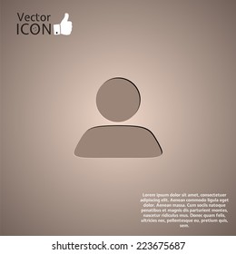 Icon person on background. Made in vector