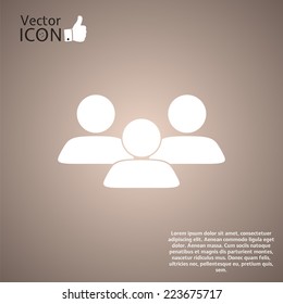 Icon person on background. Made in vector
