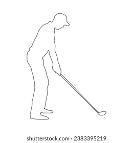 icono de la persona que juega al diseño de la ilustración del vector de golf