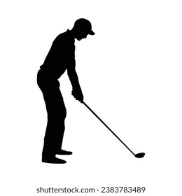 Persönlichkeit, die Golf spielt Vektorgrafik-Design
