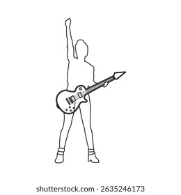 icon of a person playing the guitar,Illustration element design.