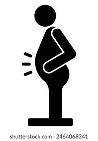 Symbol einer auf einer Waage stehenden Person