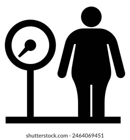 Icono de una persona de pie en una escala