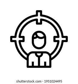 Icon Person Target With Style Outline