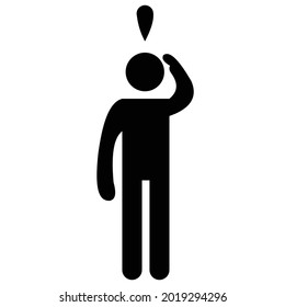 Icon of a person who is thinking about something