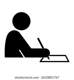 Icono de una persona escribiendo