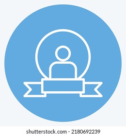 Icon Personal Brand. suitable for Art symbol. Blue Eyes Style. simple design editable. design template vector. simple illustration