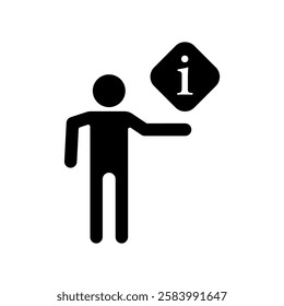 Icon a personal information, isolated against a clean background.