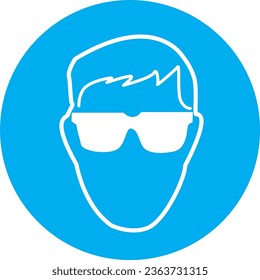 icon for personal protective equipment, safety glasses