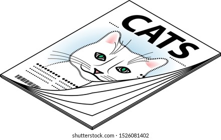 Icon of a pet / cat lover magazine.