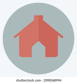 Icon Pet House - Flat Style - Simple illustration,Editable stroke,Design template vector, Good for prints, posters, advertisements, announcements, info graphics, etc.