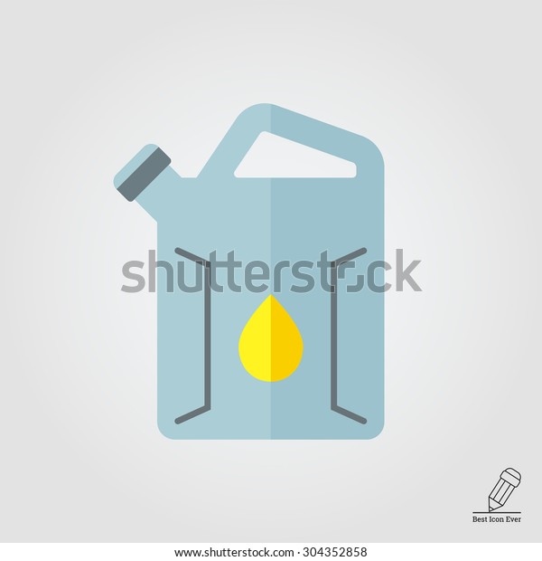 Icon of petrol can with fuel
drop