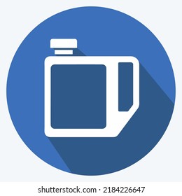 Icon Petrol Can. suitable for education symbol. long shadow style. simple design editable. design template vector. simple illustration