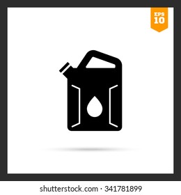 Icon of petrol jerrican with fuel drop