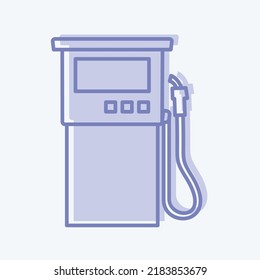 Icon Petrol Pump. suitable for education symbol. two tone style. simple design editable. design template vector. simple illustration