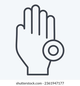 Icon Phantom Pain. related to Body Ache symbol. line style. simple design editable. simple illustration