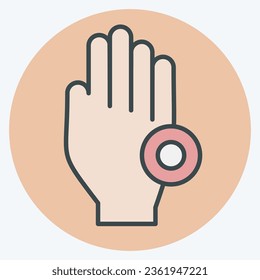 Icon Phantom Pain. related to Body Ache symbol. color mate style. simple design editable. simple illustration