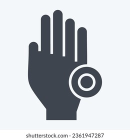 Icon Phantom Pain. related to Body Ache symbol. glyph style. simple design editable. simple illustration