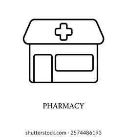 Icon a PHARMACY, isolated against a clean background.