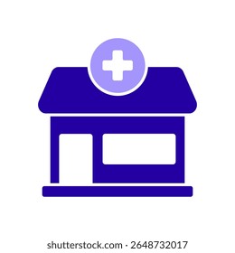 Icon a pharmacy, isolated against a clean background.