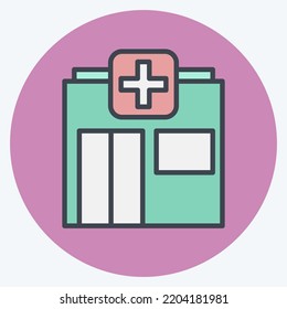Icon Pharmacy. suitable for flu symbol. color mate style. simple design editable. design template vector. simple illustration