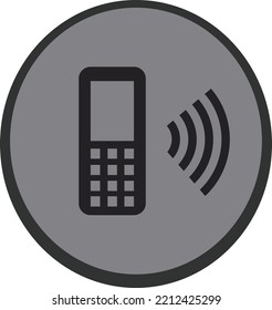 ilustración vectorial en blanco y negro del teléfono de iconos