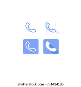 icon phone blue vector on white background. logo. web. Symbols. design.  illustration