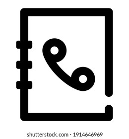 libreta de teléfonos de iconos con estilo de línea