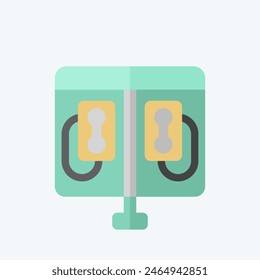 Icon Phone Booth. related to City symbol. flat style. simple design illustration