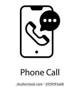
Icon of phone call in glyph editable vector