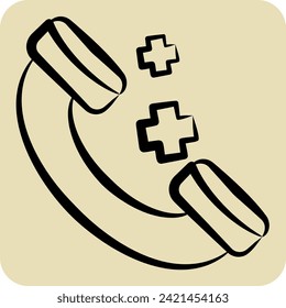 Icon Phone Call. related to Ring symbol. hand drawn style. simple design editable. simple illustration