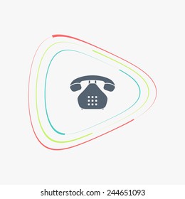 Icon phone. Flat design style. Made vector illustration