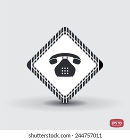 Icon phone. Flat design style. Made vector illustration