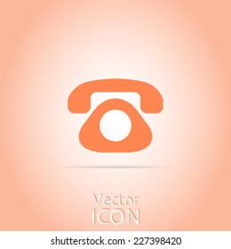 Icon phone. Flat style. Made in vector