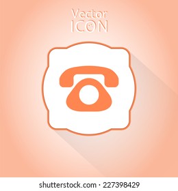 Icon phone. Flat style. Made in vector