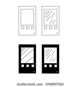 Icon phone with line style. Vector illustration